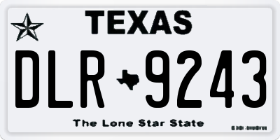TX license plate DLR9243