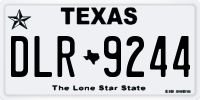 TX license plate DLR9244