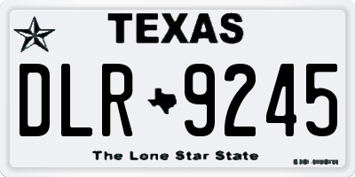 TX license plate DLR9245