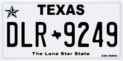 TX license plate DLR9249