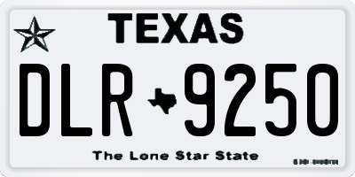 TX license plate DLR9250