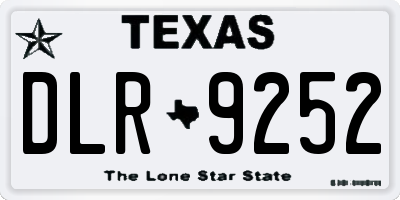 TX license plate DLR9252