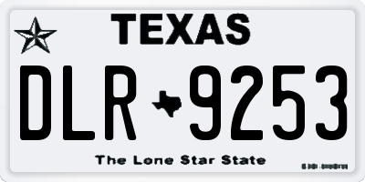 TX license plate DLR9253