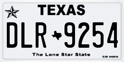 TX license plate DLR9254
