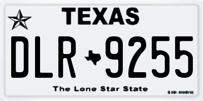 TX license plate DLR9255