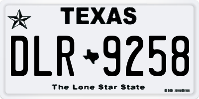 TX license plate DLR9258