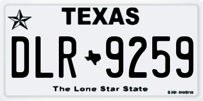 TX license plate DLR9259