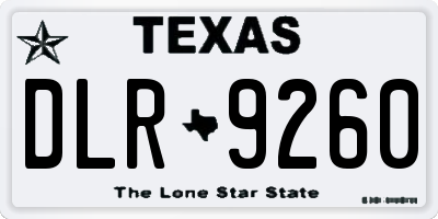 TX license plate DLR9260