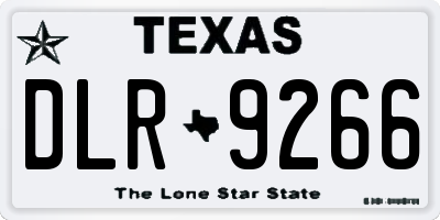 TX license plate DLR9266