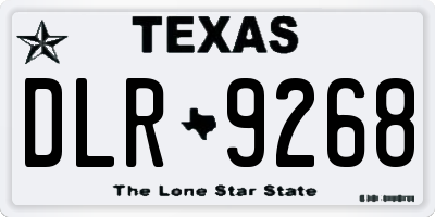 TX license plate DLR9268