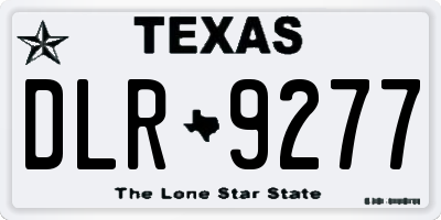 TX license plate DLR9277