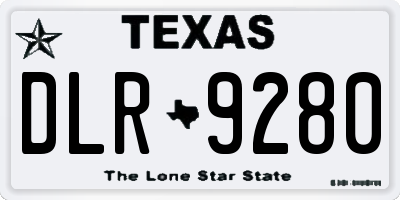 TX license plate DLR9280