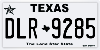 TX license plate DLR9285