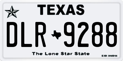 TX license plate DLR9288