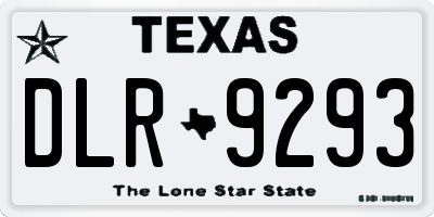 TX license plate DLR9293
