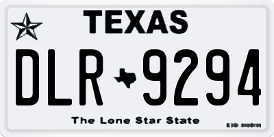TX license plate DLR9294