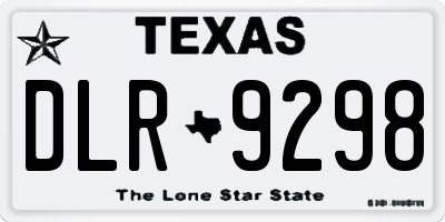 TX license plate DLR9298