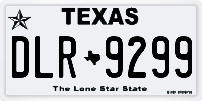 TX license plate DLR9299