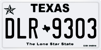 TX license plate DLR9303