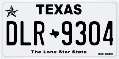 TX license plate DLR9304