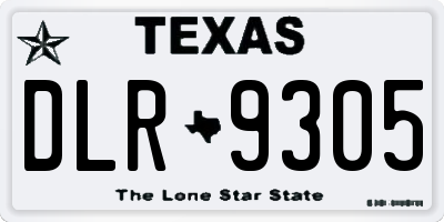 TX license plate DLR9305