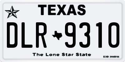 TX license plate DLR9310