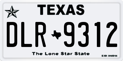 TX license plate DLR9312