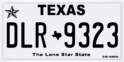 TX license plate DLR9323