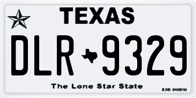 TX license plate DLR9329