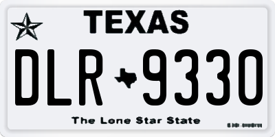TX license plate DLR9330