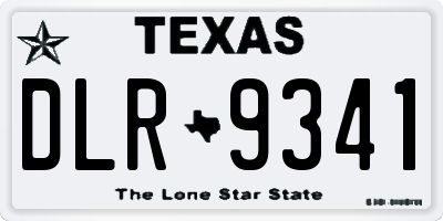 TX license plate DLR9341