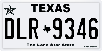 TX license plate DLR9346