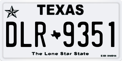 TX license plate DLR9351