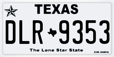 TX license plate DLR9353