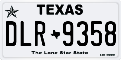 TX license plate DLR9358