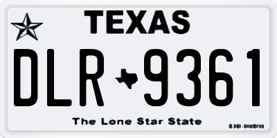 TX license plate DLR9361