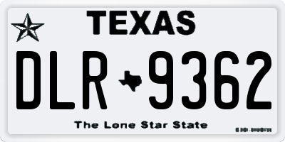TX license plate DLR9362