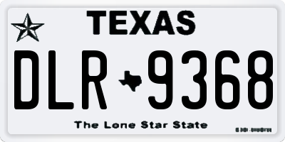 TX license plate DLR9368