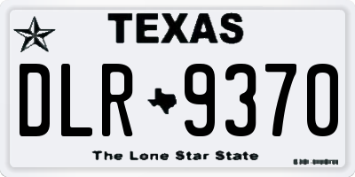 TX license plate DLR9370