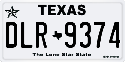 TX license plate DLR9374