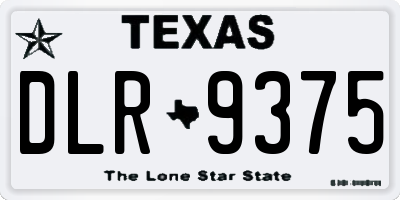 TX license plate DLR9375