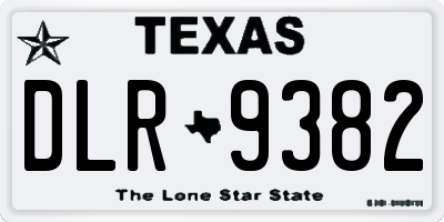 TX license plate DLR9382