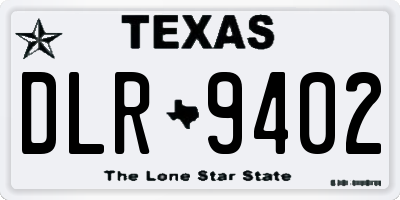 TX license plate DLR9402