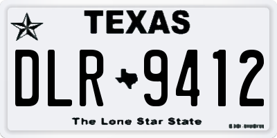 TX license plate DLR9412