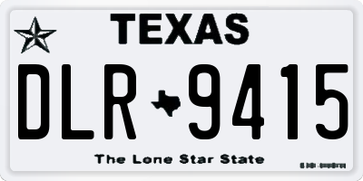 TX license plate DLR9415