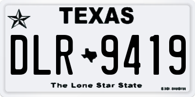 TX license plate DLR9419