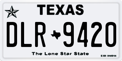 TX license plate DLR9420