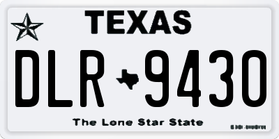 TX license plate DLR9430