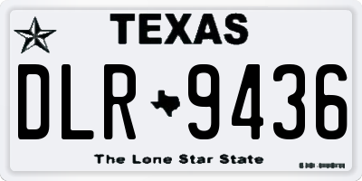TX license plate DLR9436