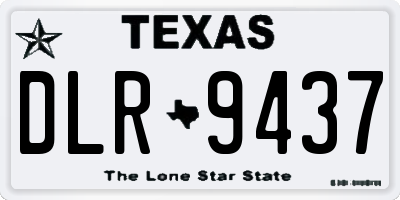 TX license plate DLR9437